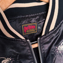 Oni Denim Embroidered Dragon Sukajan Satin Bomber Jacket