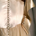 Antique 1920s Ivory Silk Wedding Dress with Slip and Veil