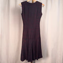 Vintage 60s Day Dress: Alison Ayres, Black & Burgundy Knit