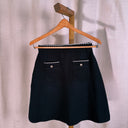 Sandro Paris Black Knit Two Piece Set, Cropped Top & Pocket Skirt