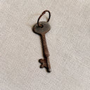 Antique Mid Century Shōya Iron Skeleton Key, Rusted Patina, Tokyo
