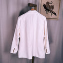 Lichi Tailored Ivory Pinstripe Two-Piece Suit, Blazer & Trousers