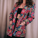 Vintage Evan Picone Floral Tapestry Print Blazer Jacket