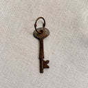 Antique Mid Century Shōya Iron Skeleton Key, Rusted Patina, Tokyo