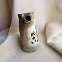 Vintage Hand-Painted Japanese Ceramic Shrimp Man Wish Vase, Calligraphy Yunomi