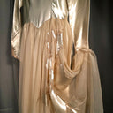 Antique 1920s Ivory Silk Wedding Dress with Slip and Veil