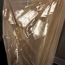 Antique 1920s Ivory Silk Wedding Dress with Slip and Veil