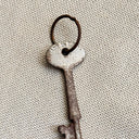 Antique Mid Century Shōya Iron Skeleton Key, Rusted Patina, Tokyo