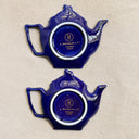 Limoges Cobalt & Gilt Teapot Tea Bag / Trinket Dishes, R. Raynaud (Pair)