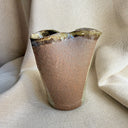 Vintage Hand-Painted Japanese Ceramic Shrimp Man Wish Vase, Calligraphy Yunomi