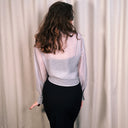 Lichi Oversized Textured Button-Up Shirt in Smoke-Grey Tencel