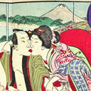 Antique Japanese Shunga Woodblock Book, Color Nishiki-e Erotica, 1860-1890s