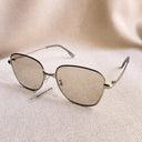 Discontinued Blue Elephant Demia Grey Tint Sunglasses, Silver Frame, Korea