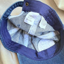 Japanese Washed Denim Baseball Cap, Embroidered "Tokyo" Emblem