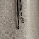 Turquoise Cluster Pendant Necklace, Marquise Stone Drop on Black Cord