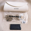 Discontinued Blue Elephant Demia Grey Tint Sunglasses, Silver Frame, Korea