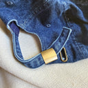 Japanese Washed Denim Baseball Cap, Embroidered "Tokyo" Emblem