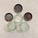 Set of 3 Antique Victorian Green Glass Embossed Apothecary Jars, Tokyo