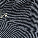 Handmade Pinstripe Cotton Wide-Leg Pants, Drawstring Waist & Ankle