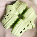 Harajuku Sage Green Platform Crocs, Silver Charm Coquette, Tokyo