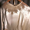 Antique 1920s Ivory Silk Wedding Dress with Slip and Veil