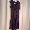 Vintage 60s Day Dress: Alison Ayres, Black & Burgundy Knit