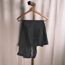 Handmade Pinstripe Cotton Wide-Leg Pants, Drawstring Waist & Ankle