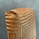 Handwoven Mexican Reed Tote Bag, Shimmering Geometric Gold