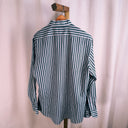 Vintage Korean Green & White Striped Button Down by Expressions