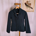 Prada Classic Black Tailored Blazer, Made in Italy, Size 42, 2000s-10s
