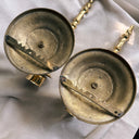 Pair of Mid Century Brass Wall Candle Sconces, Hollywood Regency