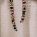 Teotihuacán Gemstone Collar, Gold-Plated Mexican Statement Necklace