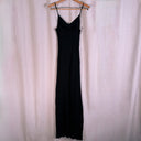 Reformation Slinky Little Black Spaghetti Maxi Dress