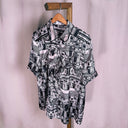 1980s Marcel Laeuffer Monochrome Cityscape Print Shirt, Amsterdam