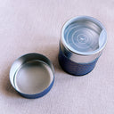 Kyoto Geometric Metal Tea / Matcha Chazutsu Tin in Navy