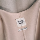 Hermès Paris Cream Cashmere Coat, Leather Toggle Closure