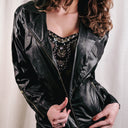 Vintage Dianne Beaudry 80s Liquid Silk Set, Jacket & Slit Skirt