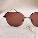 Discontinued Blue Elephant Demia Brick Tinted Sunglasses, Silver Frames, Korea