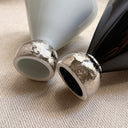 Handmade Japanese Ceramic Cocktail Cups, Black & White Pair