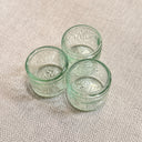 Set of 3 Antique Victorian Green Glass Embossed Apothecary Jars, Tokyo