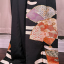 Vintage Black Silk Kuro Tomesode Kimono, Embroidered Multicolored Hem, Tokyo