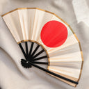 1980s Japanese Hinomaru Rising Sun Folding Hand Fan