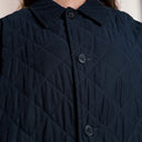 Hermès Navy Quilted Winter Jacket, Signature Jacquard Lining