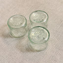 Set of 3 Antique Victorian Green Glass Embossed Apothecary Jars, Tokyo